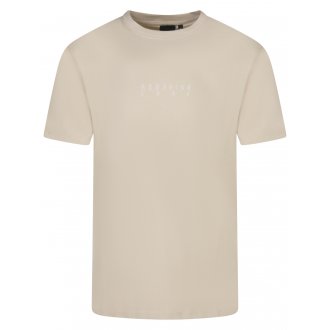 T-shirt Redskins coton avec manches courtes et col rond beige