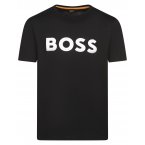 T-shirt Boss en coton noir avec manches courtes et col rond