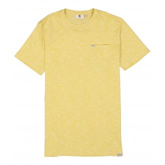 T-shirt Garcia en coton avec manches courtes et col rond jaune chiné