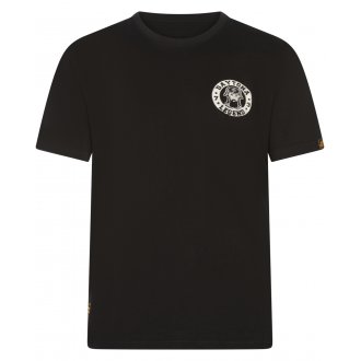 T-shirt manches courtes et col rond Daytona en coton noir