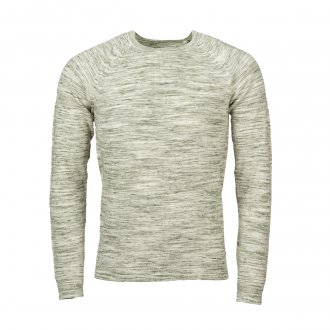 Pull col rond coton Buenos aires Otago gris clair homme