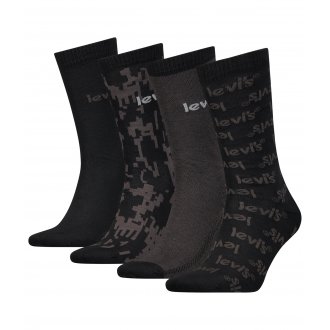 Lot de 4 paires de chaussettes hautes Ecopack Noir en coton Athéna -  Chaussettes Homme sur MenCorner