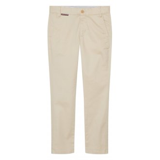 Pantalon avec des poches Junior Garçon Tommy Hilfiger en coton beige