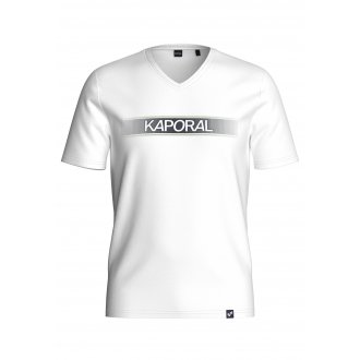 T-shirt Kaporal avec manches courtes et col v coton blanc