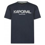 T-shirt col rond Junior Garçon Kaporal en coton avec manches courtes bleu marine