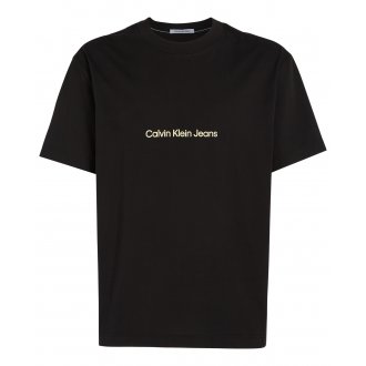 T-shirt à col rond Calvin Klein en coton noir