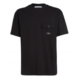 T-shirt à col rond Calvin Klein en coton noir