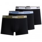 Lot de 3 boxers coupe classique Boss en coton noir