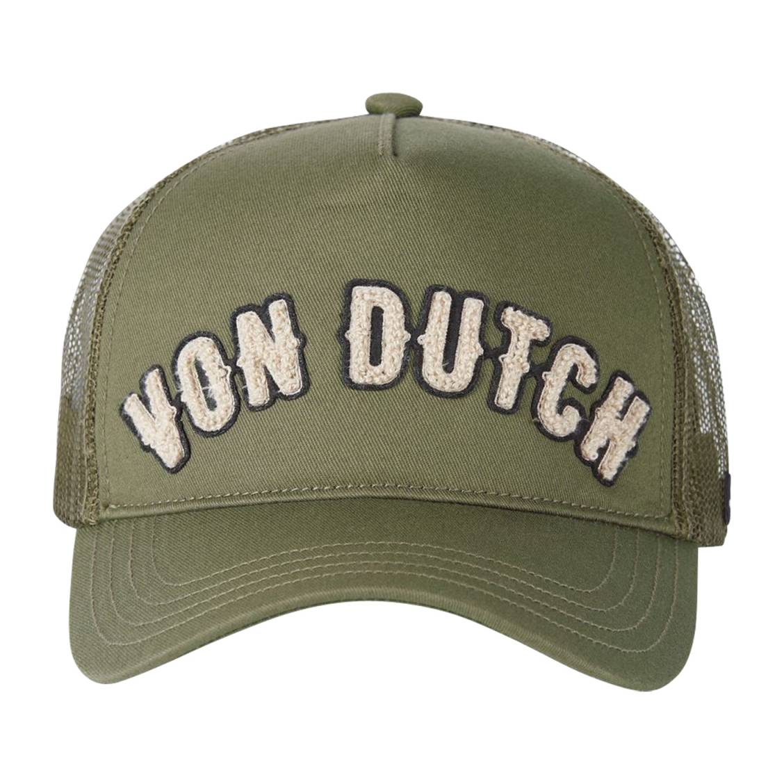 Casquette baseball Von Dutch vert fermeture snapback coton - Von Dutch