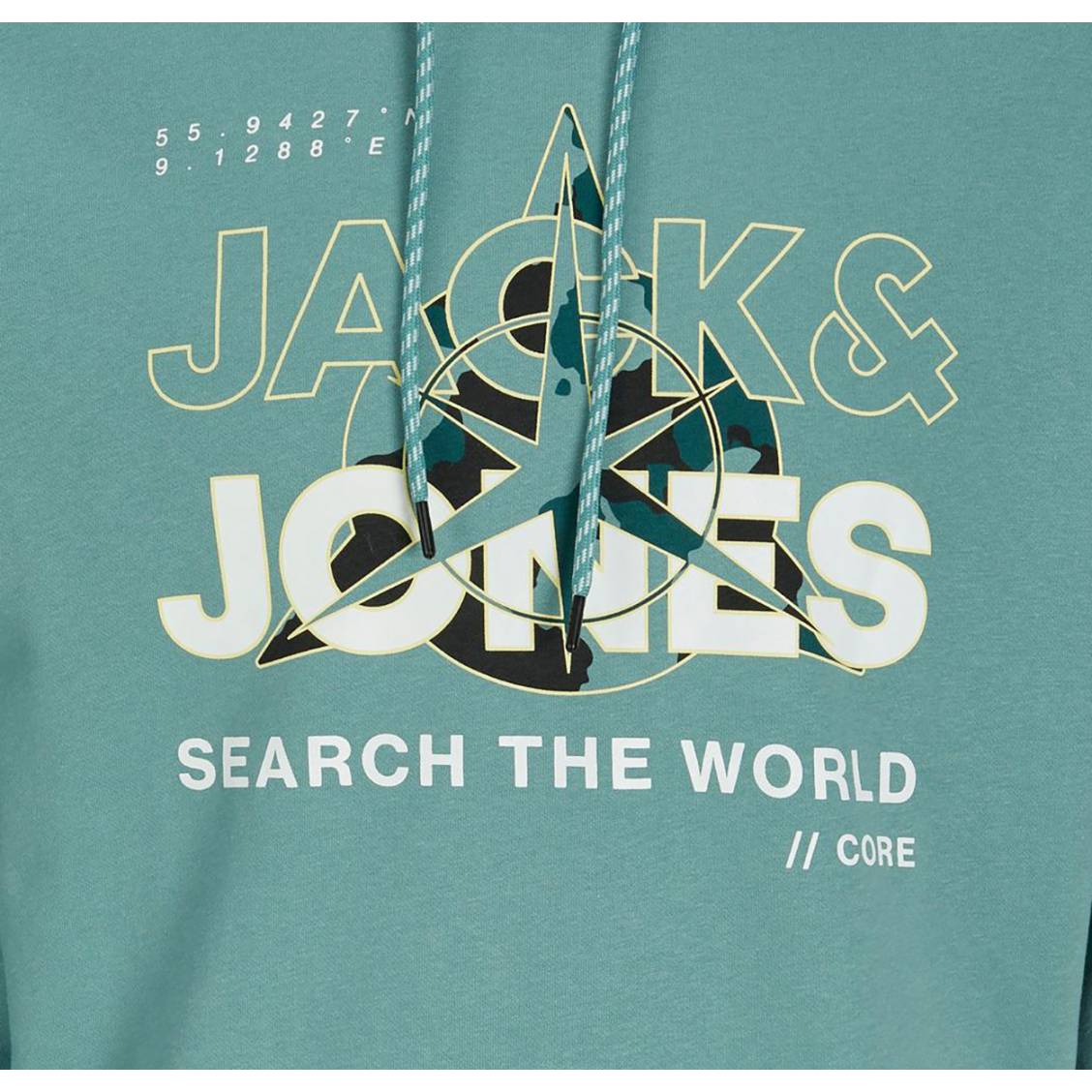 Jack & Jones - Sweat à capuche avec logo - Bordeaux
