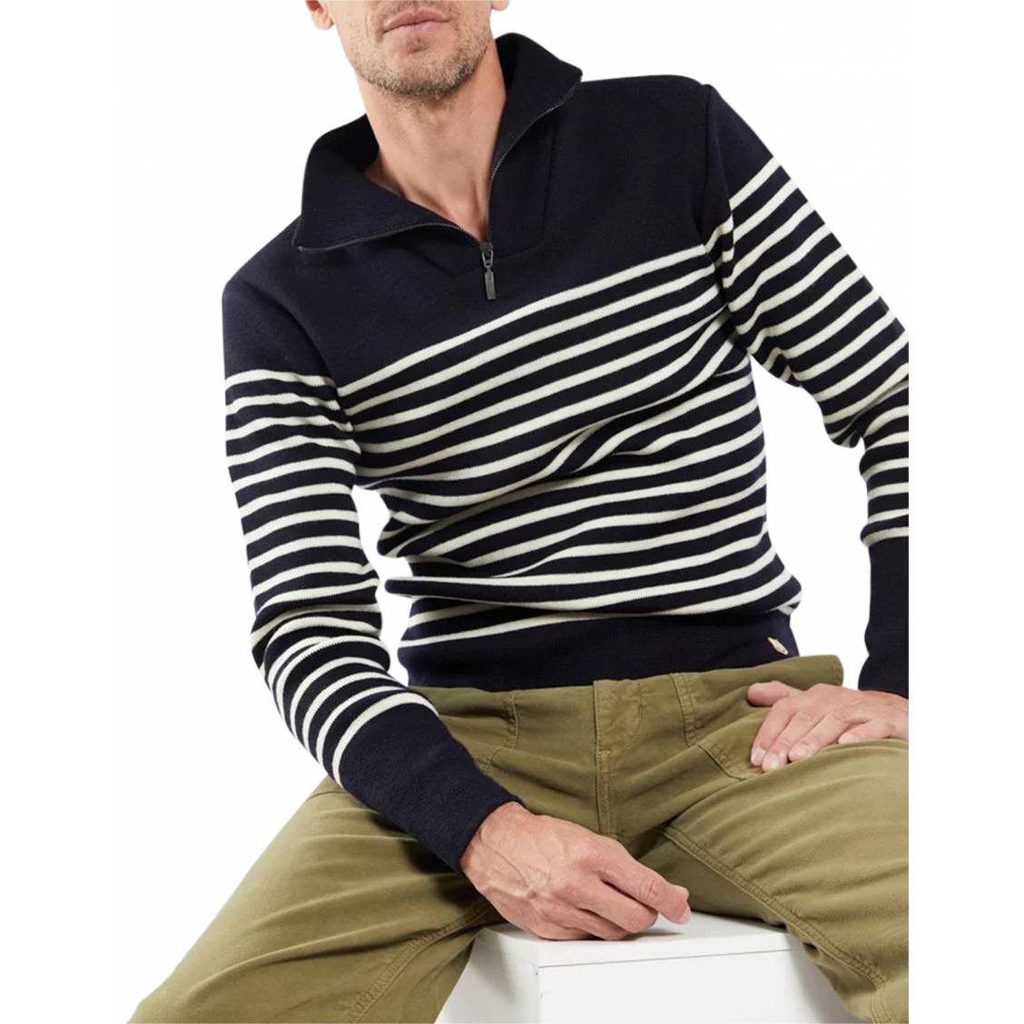 Pull col montant, homme, col camionneur