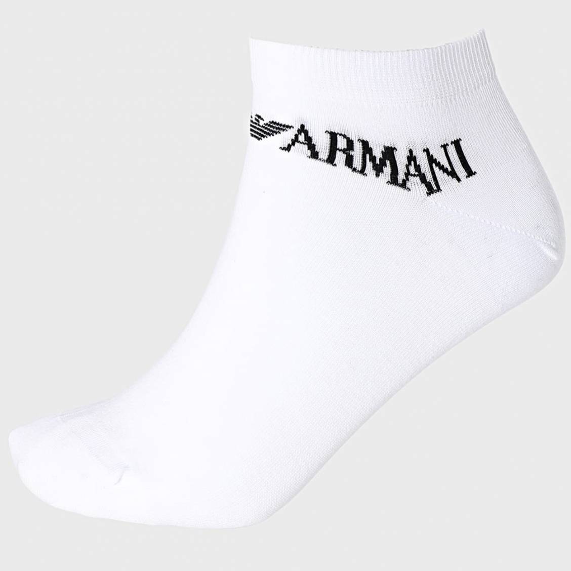 Lot de 3 paires de chaussettes Emporio Armani en coton stretch mélangé  blanc, noir et gris | Rue Des Hommes